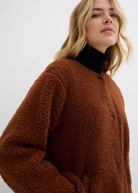 Bunda z medvídkového flísu, bonprix