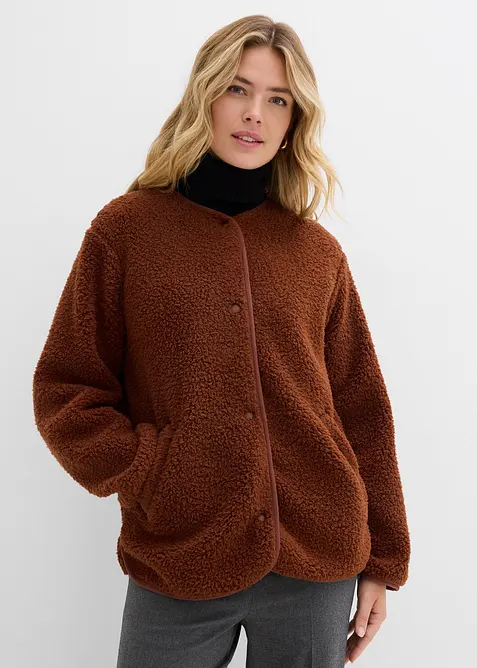 Bunda z medvídkového flísu, bonprix