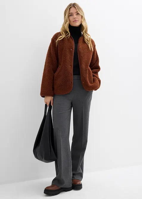 Bunda z medvídkového flísu, bonprix