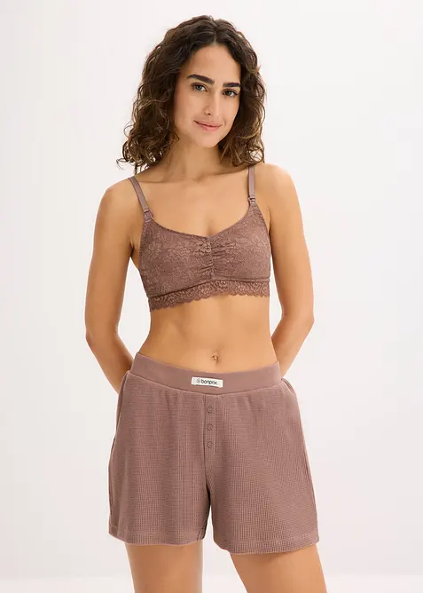 Kojicí podprsenka bez kostic, s krajkou a organickou bavlnou (2 ks v balení), bonprix