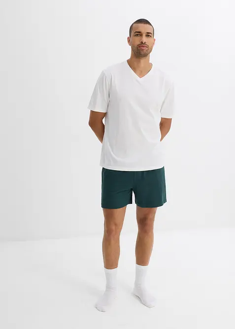 Triko a 2 pyžamov&eacute; kalhoty z čist&eacute; organick&eacute; bavlny (3d&iacute;ln&aacute; souprava), bonprix