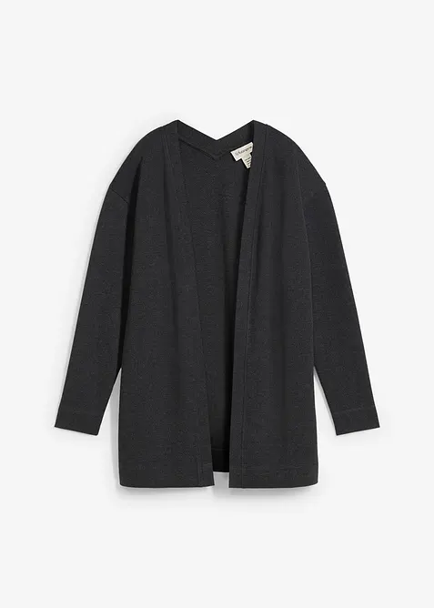 Dlouhá mikina na zapínání, z měkké směsi s bavlnou, bonprix