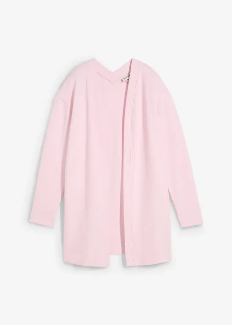 Dlouh&aacute; mikina na zap&iacute;n&aacute;n&iacute;, z měkk&eacute; směsi s bavlnou, bonprix