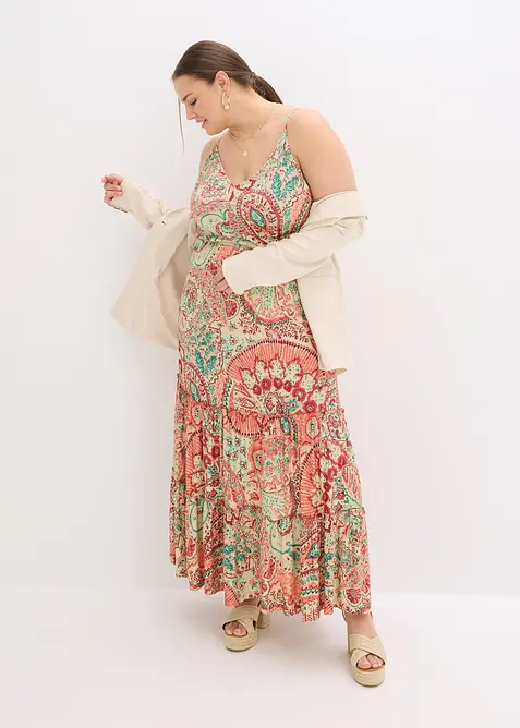 Žerzejové šaty na ramínka, z měkké viskózové směsi, bonprix