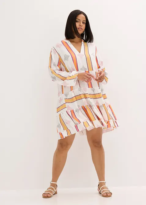 Tunikové šaty ze splývavé viskózy, bonprix