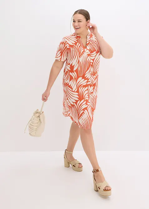 Tunikové šaty ze splývavé viskózy, bonprix