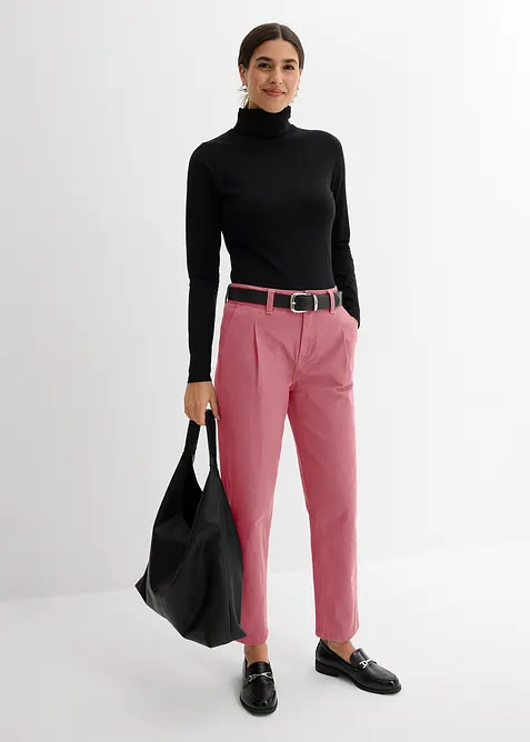 Keprové kalhoty ve střihu Barrel, bonprix