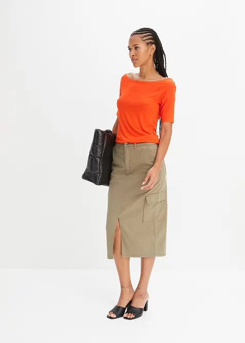 Triko Carmen z viskózové směsi, bonprix