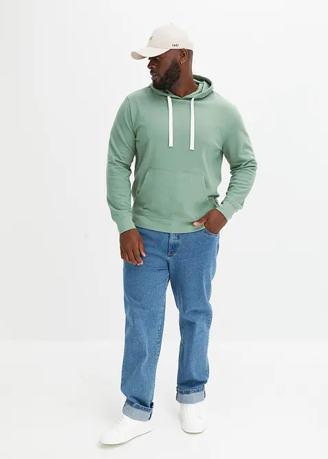 Mikina s kapuc&iacute;, z čist&eacute; bavlny, bonprix