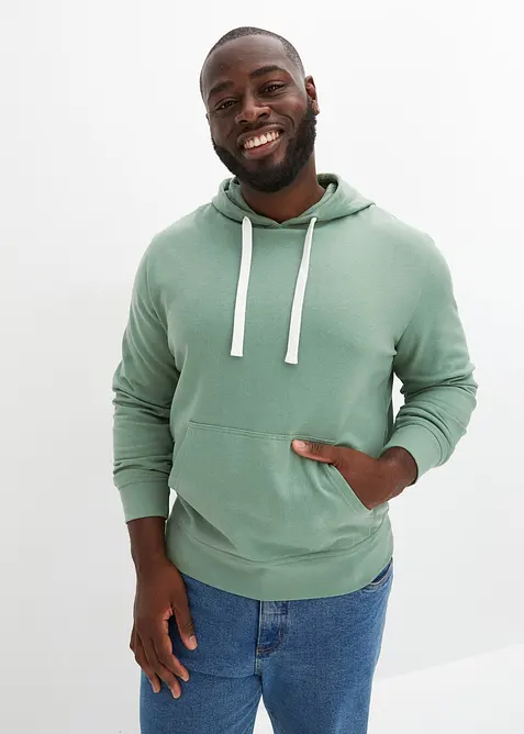 Mikina s kapuc&iacute;, z čist&eacute; bavlny, bonprix