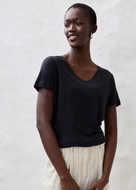 Tričko z čistého lnu, bonprix