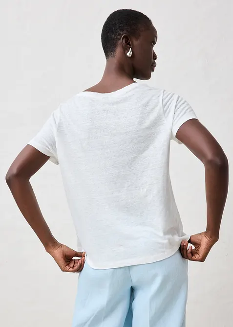 Tričko z čistého lnu, bonprix