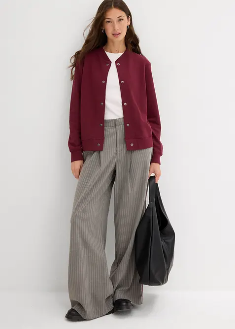 Mikina s knofl&iacute;kovou li&scaron;tou, bonprix