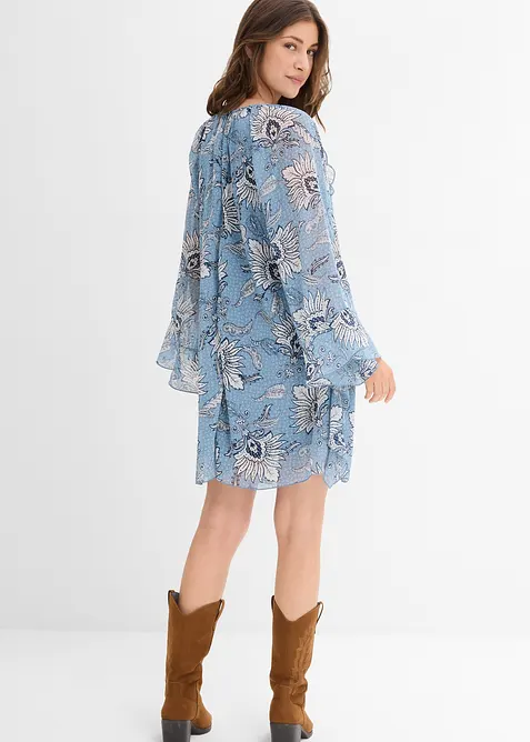 Tunikové šaty ze strukturovaného šifonu, bonprix