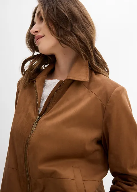 Bunda z umělé velurové kůže, bonprix