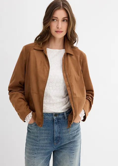 Bunda z umělé velurové kůže, bonprix