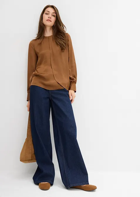 Halenka ze splývavého saténu, bonprix