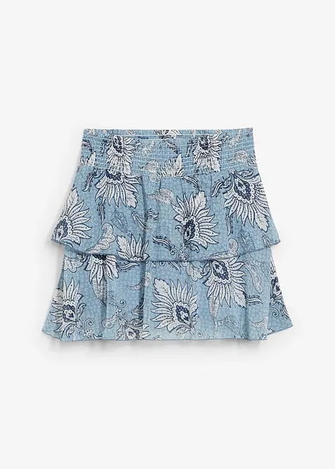 Volánová sukně ze strukturovaného šifonu, bonprix