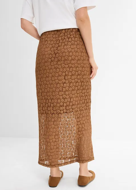 Dlouh&aacute; sukně z krajky, bonprix