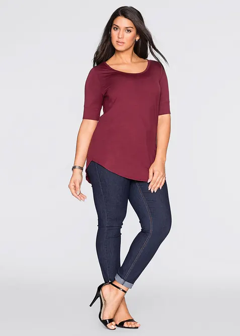 Tričko z jemn&eacute; směsi s visk&oacute;zou, bonprix