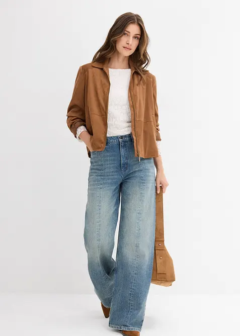 Bunda z umělé velurové kůže, bonprix