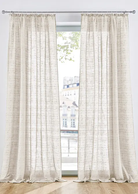 Záclona se strukturou, v mnoha velikostech (1 ks v balení), bonprix