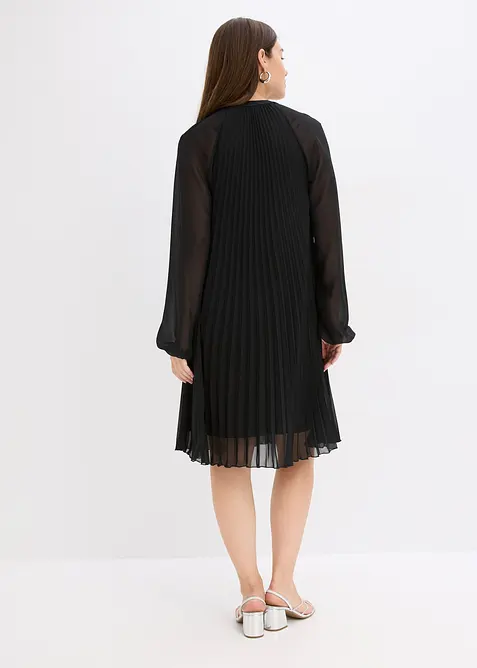 Minišaty s plisováním, z jemného šifonu, bonprix