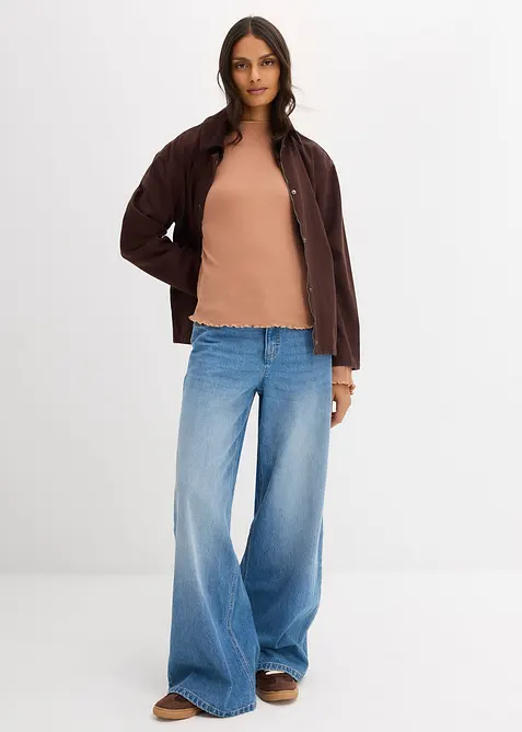 Žebrované tričko z čisté bavlny, bonprix