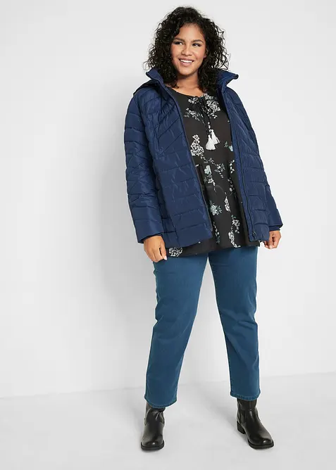 Lehk&aacute; pro&scaron;&iacute;van&aacute; bunda s odn&iacute;matelnou kapuc&iacute;, bonprix