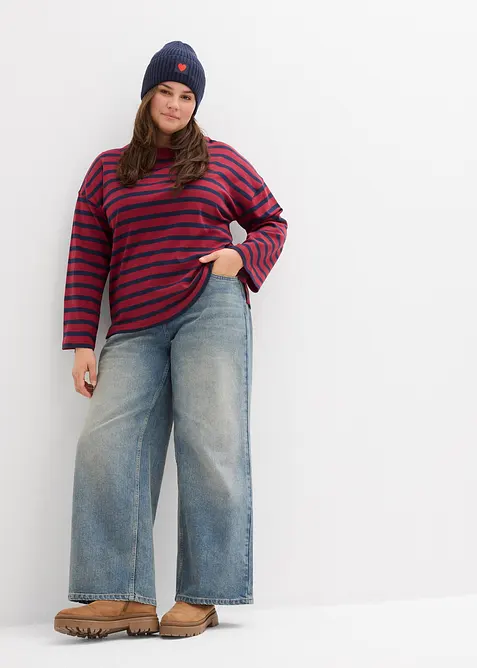 Pruhované triko z čisté organické bavlny, bonprix