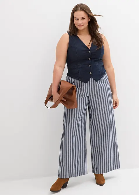 Kalhoty Palazzo z čisté bavlny, bonprix