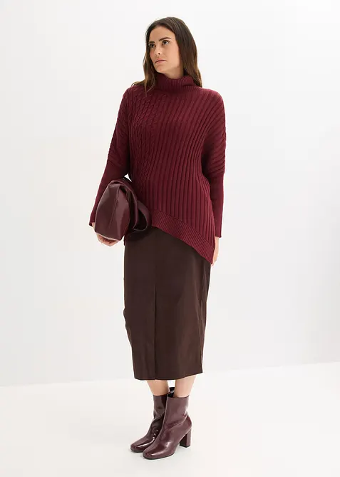 Oversize svetr ve stylu ponča, bonprix