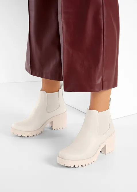 Kotníková obuv Chelsea se špalíkovým podpatkem, bonprix