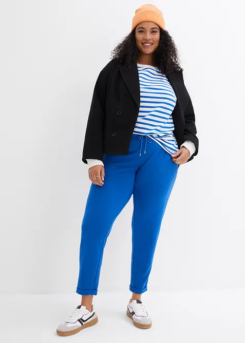 Kalhoty bez zap&iacute;n&aacute;n&iacute; ze směsi s visk&oacute;zou, bonprix