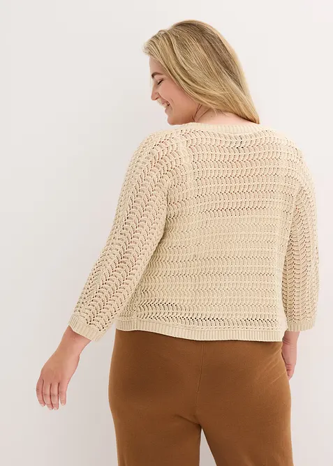 Bolerko s háčkovaným vzhledem, polodlouhý rukáv, bonprix