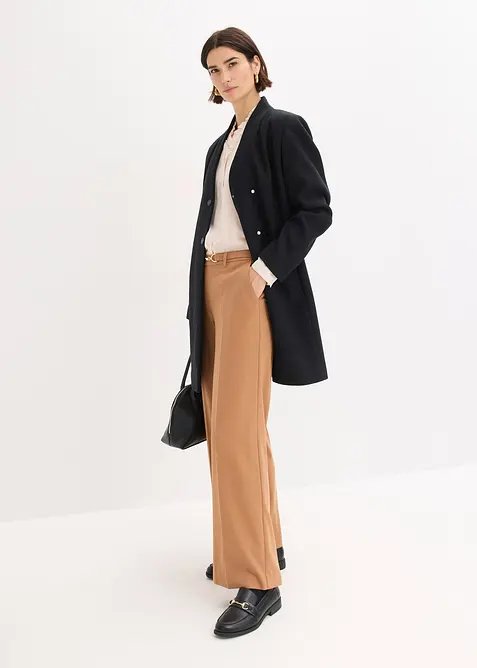 Krátký kabát ve vlněném vzhledu, bonprix