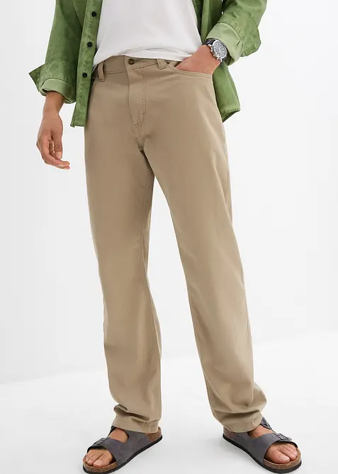 Keprové kalhoty z čisté bavlny Regular Fit, Straight, bonprix