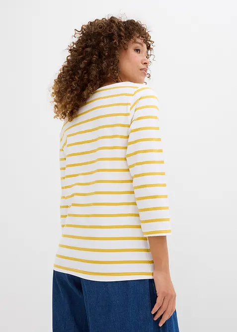 Tričko s dlouh&yacute;m ruk&aacute;vem, s čistou organickou bavlnou, bonprix