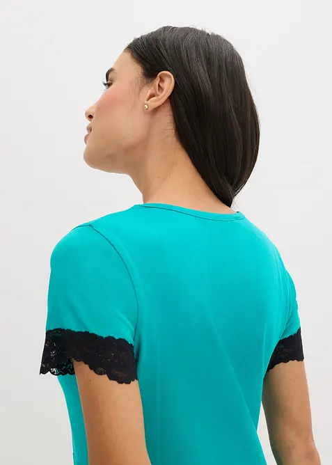 Krátká noční košile s jemnou krajkou, bonprix