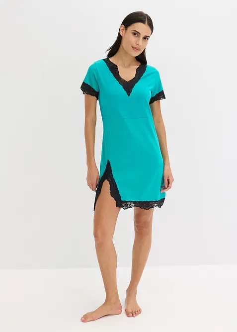 Krátká noční košile s jemnou krajkou, bonprix