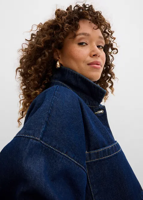 Dž&iacute;nov&aacute; oversized ko&scaron;ilov&aacute; bunda z organick&eacute; bavlny, bonprix