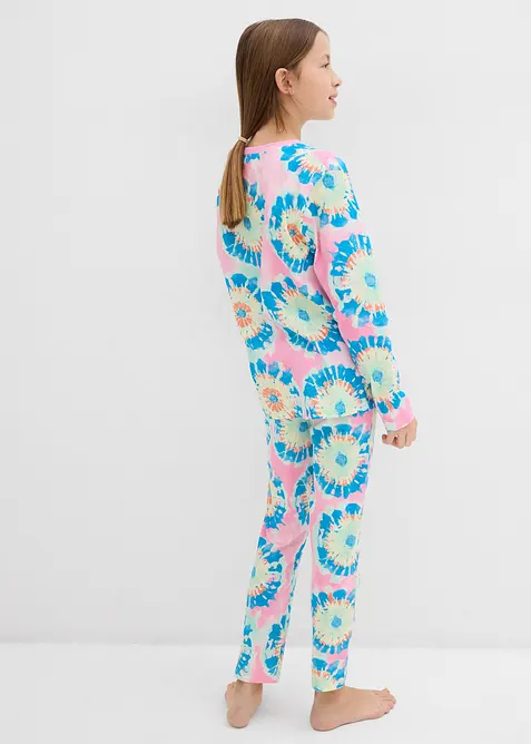 Pyžamo + krátké pyžamo s měkkou organickou bavlnou (4dílná souprava), bonprix