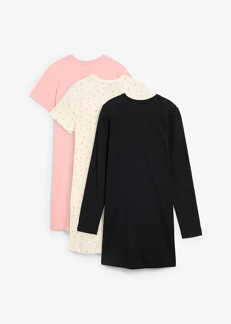 Noční košile z čisté organické bavlny (3 ks v balení), bonprix