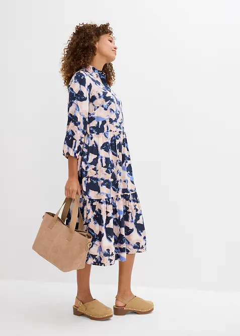 Tunikové šaty ze splývavé viskózy, bonprix