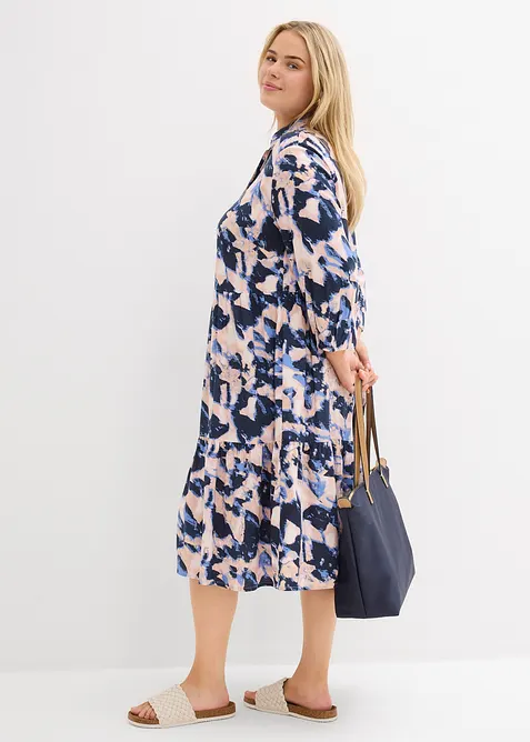 Tunikové šaty ze splývavé viskózy, bonprix