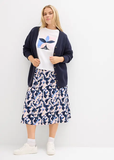 Široce střižená midi sukně, bonprix