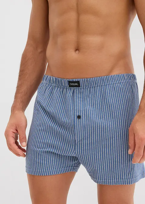 Volné žerzejové boxerky z bavlny (3 ks v balení), bonprix