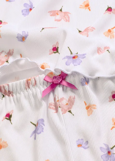 Krátké pyžamo z žebrovaného materiálu, bonprix