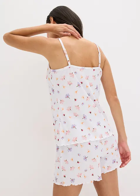 Krátké pyžamo z žebrovaného materiálu, bonprix