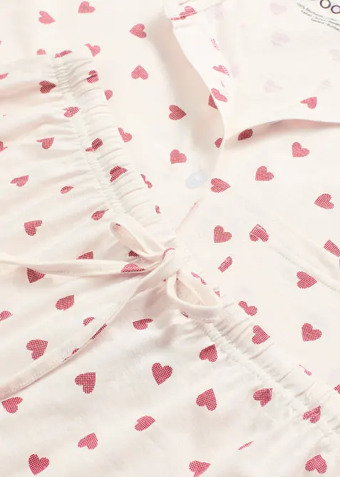 Krátké pyžamo z žíhané příze, oversize, bonprix